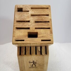 J A Henckels International Knife Block 16 Slot Wood Storage Counter  Top Footed